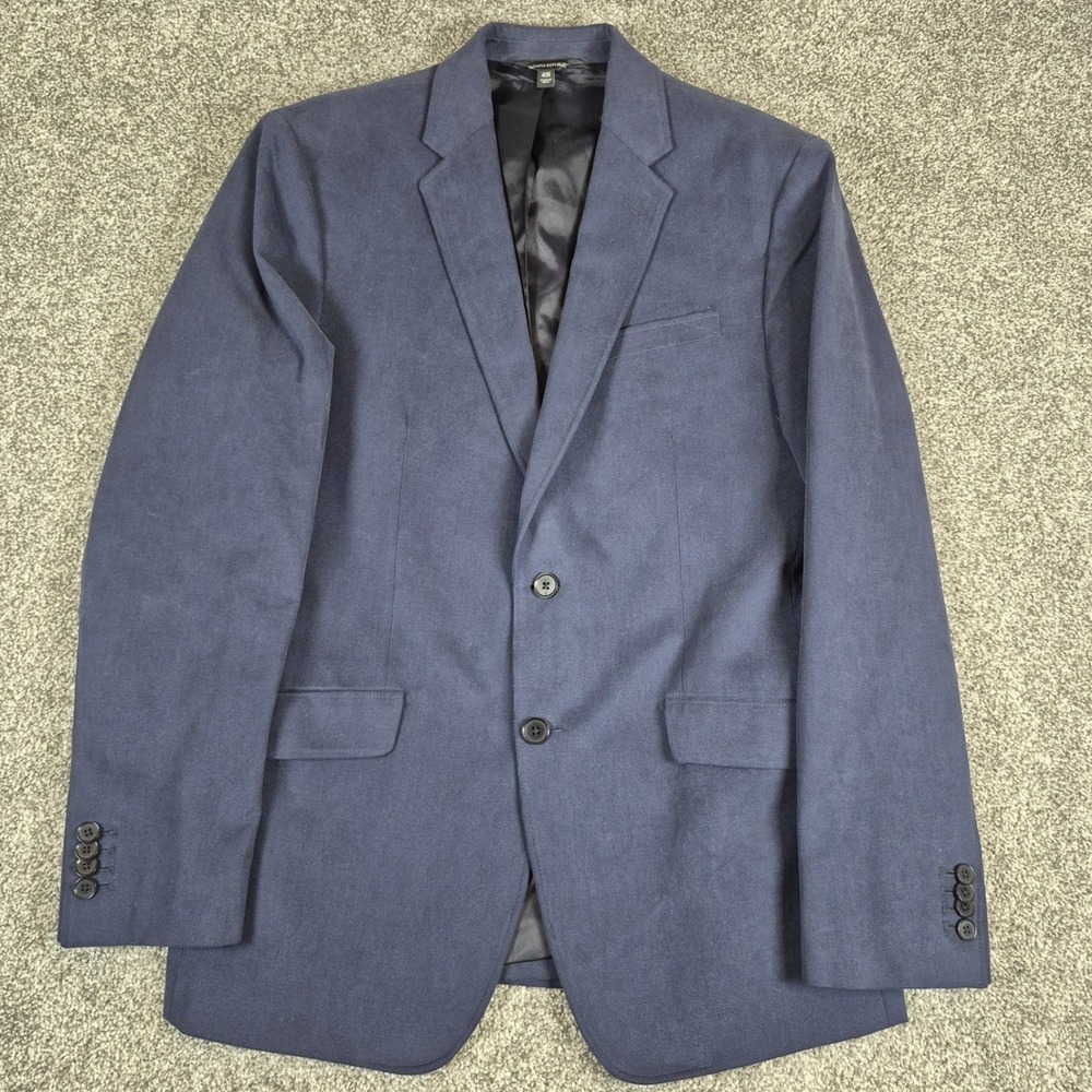 Banana Republic Blazer Mens 40R Navy Blue Slim Fit‎ Brushed Cotton Sport Coat